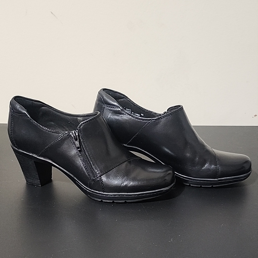 Clarks Black Heeled Ankle Boots